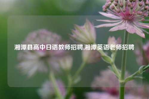 湘潭县高中日语教师招聘,湘潭英语老师招聘