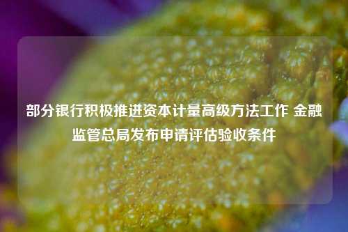 部分银行积极推进资本计量高级方法工作 金融监管总局发布申请评估验收条件