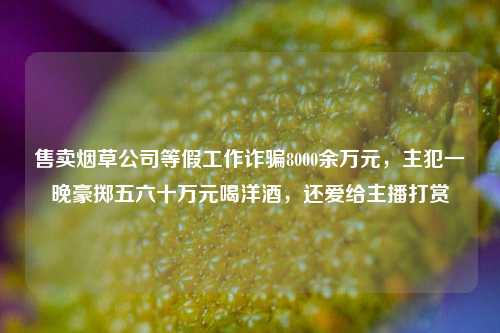 售卖烟草公司等假工作诈骗8000余万元，主犯一晚豪掷五六十万元喝洋酒，还爱给主播打赏