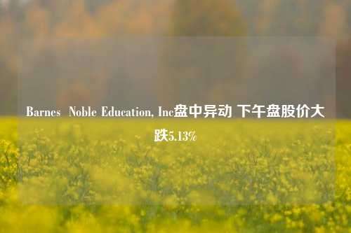 Barnes  Noble Education, Inc盘中异动 下午盘股价大跌5.13%