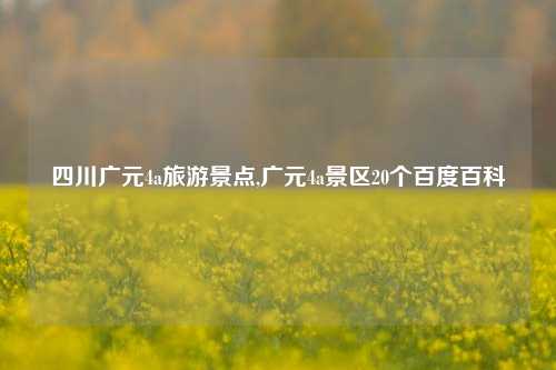 四川广元4a旅游景点,广元4a景区20个百度百科