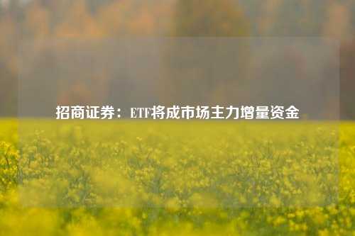 招商证券：ETF将成市场主力增量资金