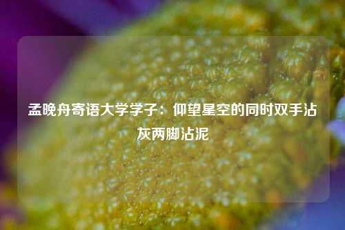 孟晚舟寄语大学学子：仰望星空的同时双手沾灰两脚沾泥