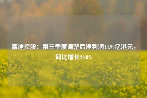 富途控股：第三季度调整后净利润13.98亿港元，同比增长20.8%