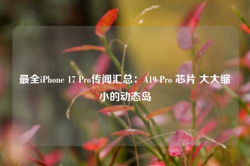 最全iPhone 17 Pro传闻汇总：A19 Pro 芯片 大大缩小的动态岛