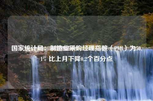 国家统计局：制造业采购经理指数（PMI）为50.1% 比上月下降0.2个百分点