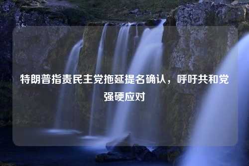 特朗普指责民主党拖延提名确认，呼吁共和党强硬应对