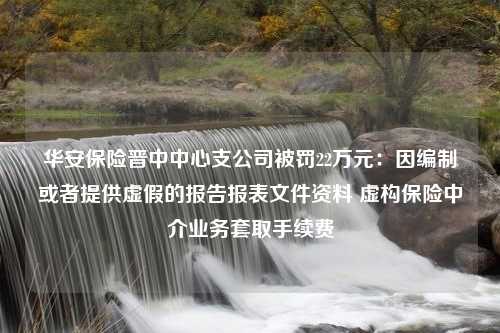 华安保险晋中中心支公司被罚22万元：因编制或者提供虚假的报告报表文件资料 虚构保险中介业务套取手续费