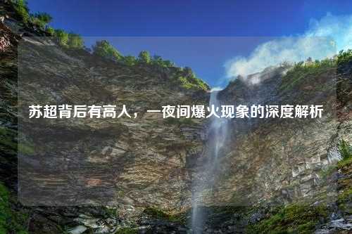 苏超背后有高人，一夜间爆火现象的深度解析