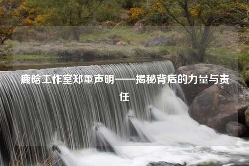 鹿晗工作室郑重声明——揭秘背后的力量与责任